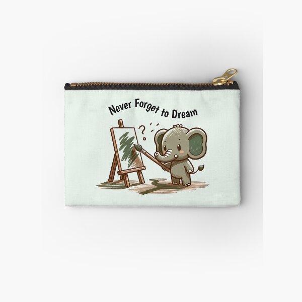 Item preview, Cute Artist Elephant Painting Canvas – Kawaii Animal Art Lover Design designed and sold by Sachie's Studio.