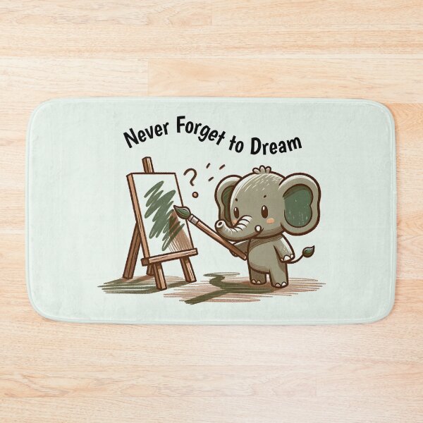 Item preview, Cute Artist Elephant Painting Canvas – Kawaii Animal Art Lover Design designed and sold by Sachie's Studio.