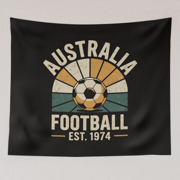 Item preview, Vintage Australia Football Est 1974 Retro Soccer Fan designed and sold by EXATEES  ⭐⭐⭐⭐⭐.