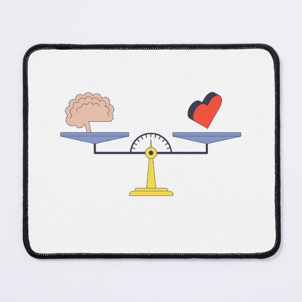 Item preview, Heart And Brain Balance Illustration designed and sold by DailyDoodlesBySumbul.