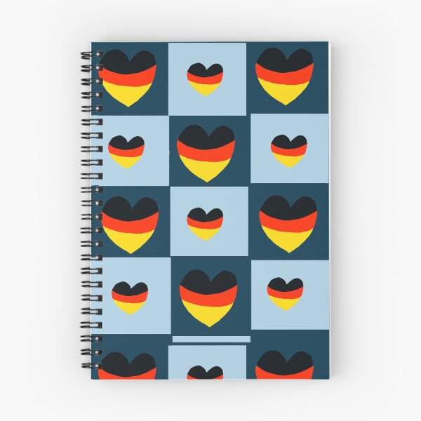 Item preview, Germany Hearts Checkered Squares Blue designed and sold by Designs by Sara Felton.