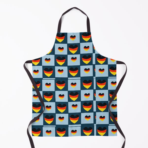 Item preview, Germany Hearts Checkered Squares Blue designed and sold by Designs by Sara Felton.