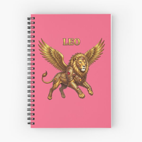 Artikelvorschau, Goldenes Löwe-Sternzeichen-Design mit geflügeltem Löwen entworfen und verkauft von Utopian-Magic.