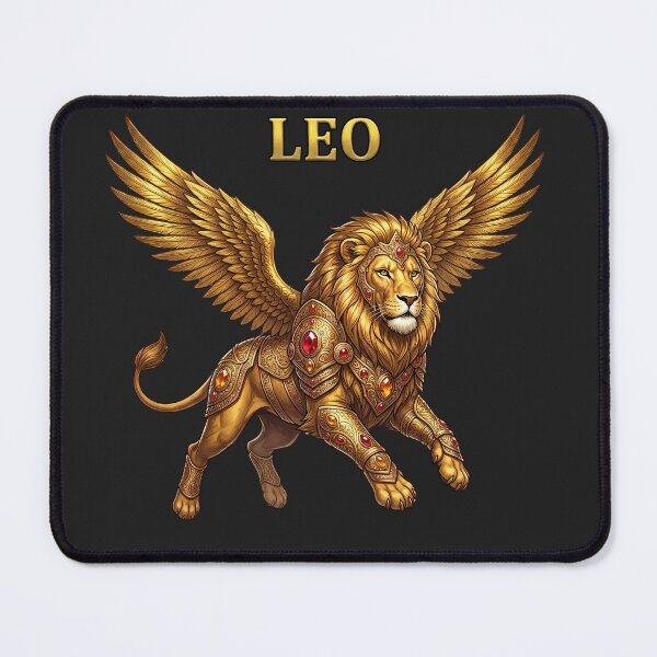 Item preview, Golden Leo Zodiac Winged Lion Design designed and sold by Utopian-Magic.