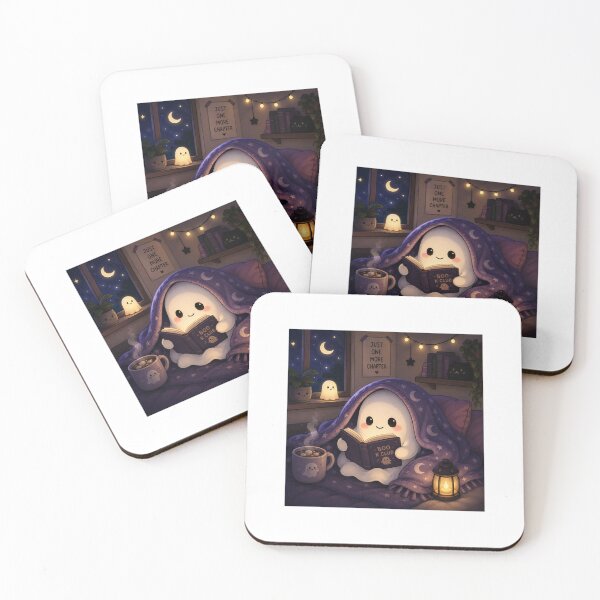 Item preview, Cozy Ghost Reading Time designed and sold by QuirkNest Studio .