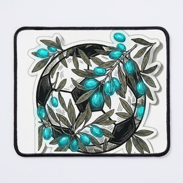 Item preview, Retro 90s Football Olive Tree Branch Blue Soccer 2026 Aesthetic designed and sold by Fatomfatom.