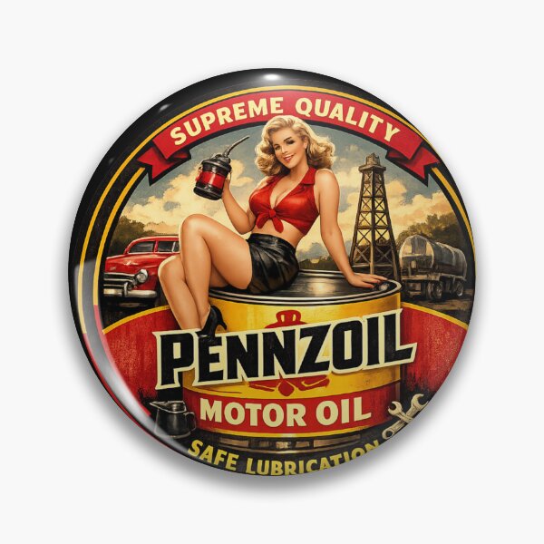 Item preview, Pennzoil Motor Oil - Supeme Quality - Safe Lubrication - Pin Up Girl Design designed and sold by FutureTraveller.