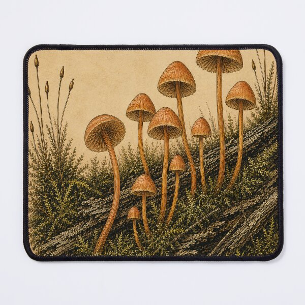 Item preview, Orange Mycena Mushroom designed and sold by StudioBloodmoon.