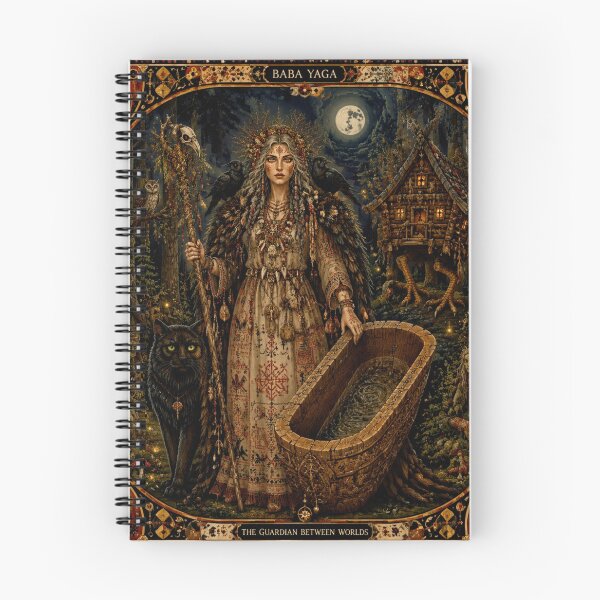 Item preview, Baba Yaga - The Guardian Between Worlds, Slavic Forest Mother, Dark Goddess of Wisdom, Chicken-Legged Hut, Art Nouveau Pagan Witch, Keeper of Ancient Secrets, Wild Spirit of the Woods designed and sold by Natalia-Vlad.