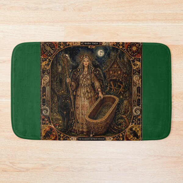 Item preview, Baba Yaga - The Guardian Between Worlds, Slavic Forest Mother, Dark Goddess of Wisdom, Chicken-Legged Hut, Art Nouveau Pagan Witch, Keeper of Ancient Secrets, Wild Spirit of the Woods designed and sold by Natalia-Vlad.