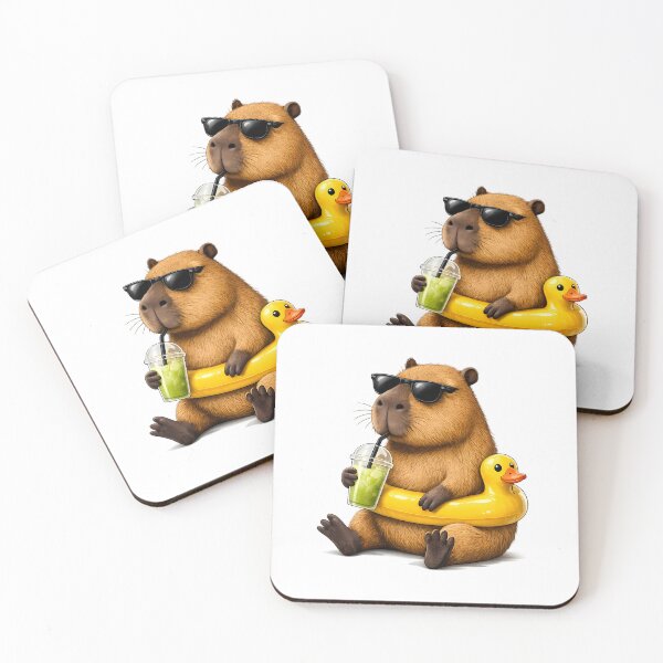 Item preview, Capybara on Vacation designed and sold by freeyurcho.