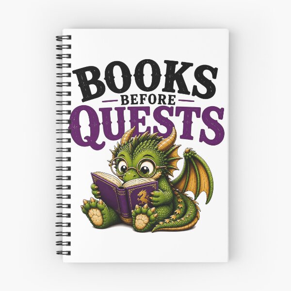 Item preview, Books Before Quests Fantasy Reader Dragon T-Shirt | Book Lover Dragon Reading Design designed and sold by Digital Culture Studio.