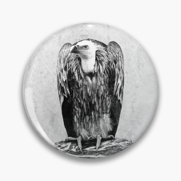 Item preview, Eurasian Griffon Vulture Dark Raptor Portrait Rock Perch Art designed and sold by Ghoul Enterprises.
