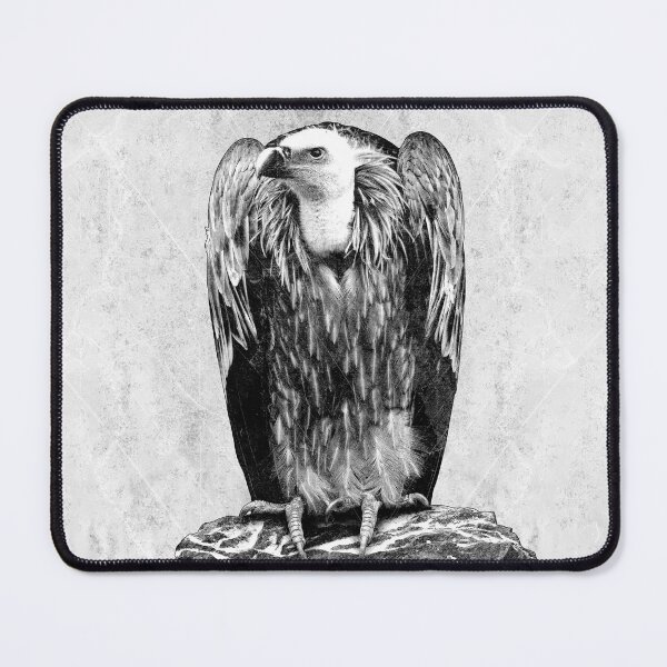 Item preview, Eurasian Griffon Vulture Dark Raptor Portrait Rock Perch Art designed and sold by Ghoul Enterprises.