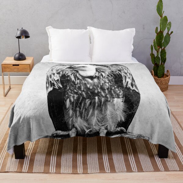 Item preview, Eurasian Griffon Vulture Dark Raptor Portrait Rock Perch Art designed and sold by Ghoul Enterprises.