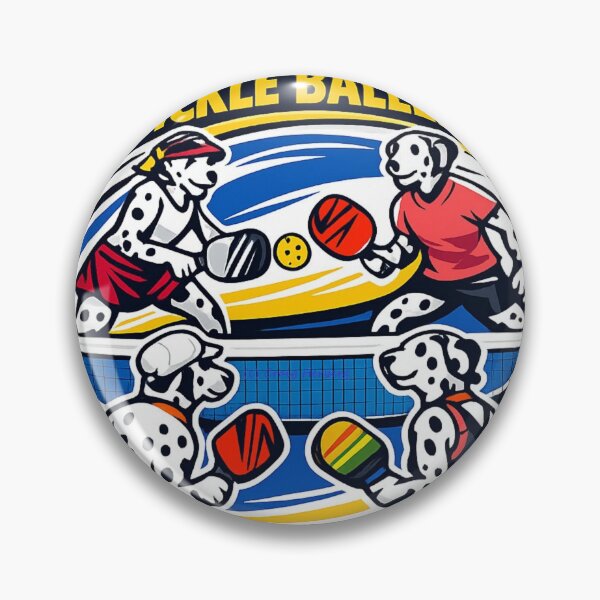 Item preview, Fun and Colorful Pickleball Logo designed and sold by TattedWolf.