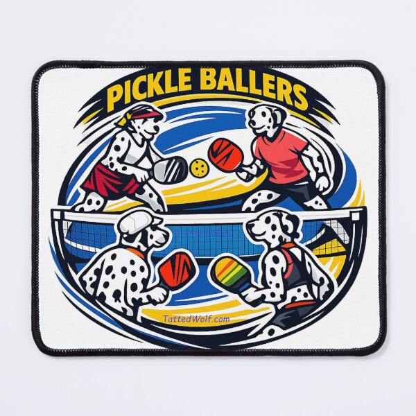 Item preview, Fun and Colorful Pickleball Logo designed and sold by TattedWolf.