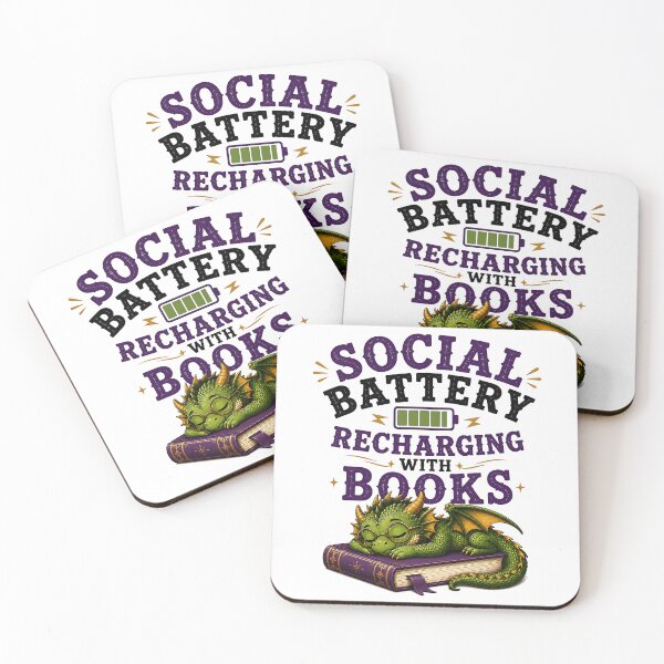 Item preview, Social Battery Recharging With Books Dragon Reader T-Shirt | Introvert Book Lover Design designed and sold by Digital Culture Studio.