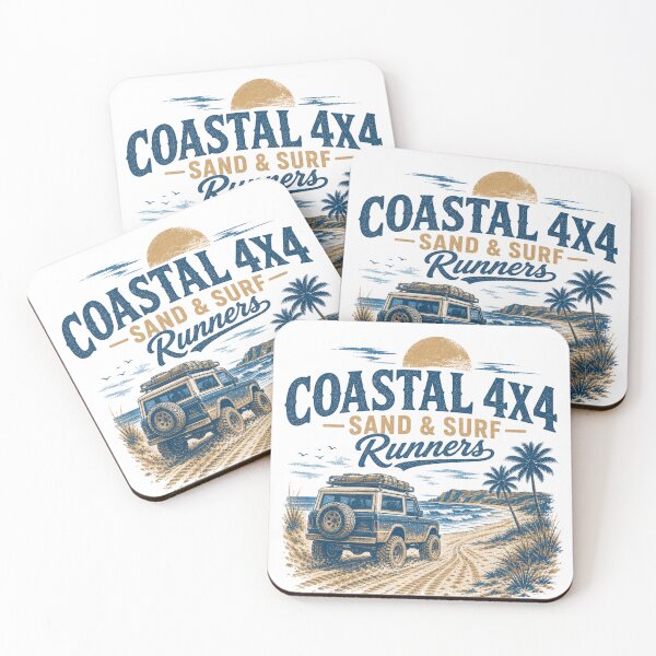 Item preview, Coastal 4x4 Sand & Surf Runners Beach Tee designed and sold by CurlyDogDesigns.
