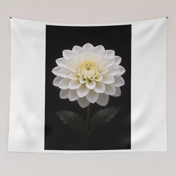 Item preview, Elegant White Dahlia Flower Botanical Bloom designed and sold by bellaever.