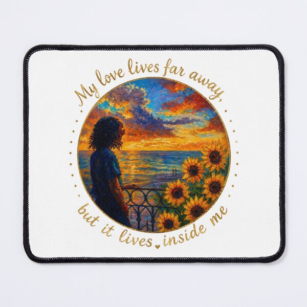 Item preview, My Love Lives Far Away - Long Distance Romance Oil Painting designed and sold by mimiartes.