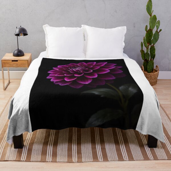 Item preview, Vibrant Purple Dahlia Flower Dark Background designed and sold by bellaever.
