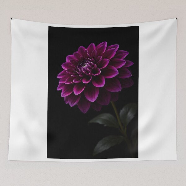 Item preview, Vibrant Purple Dahlia Flower Dark Background designed and sold by bellaever.