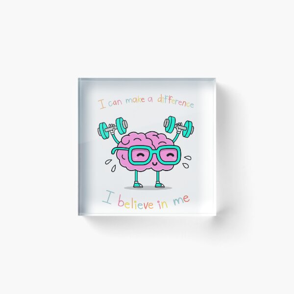 Item preview, Believe in Yourself Cute Brain Motivation designed and sold by Emianartstudio.