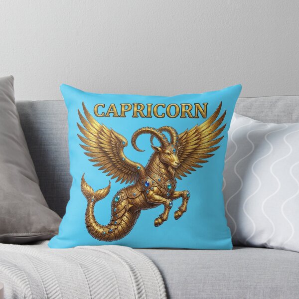 Item preview, Golden Capricorn Zodiac Winged Sea Goat Design designed and sold by Utopian-Magic.
