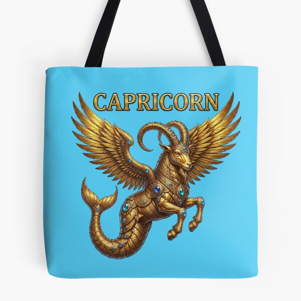 Item preview, Golden Capricorn Zodiac Winged Sea Goat Design designed and sold by Utopian-Magic.