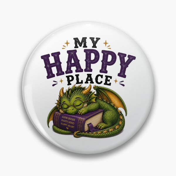 Item preview, My Happy Place Fantasy Reader Dragon T-Shirt | Book Lover Reading Dragon Design designed and sold by Digital Culture Studio.