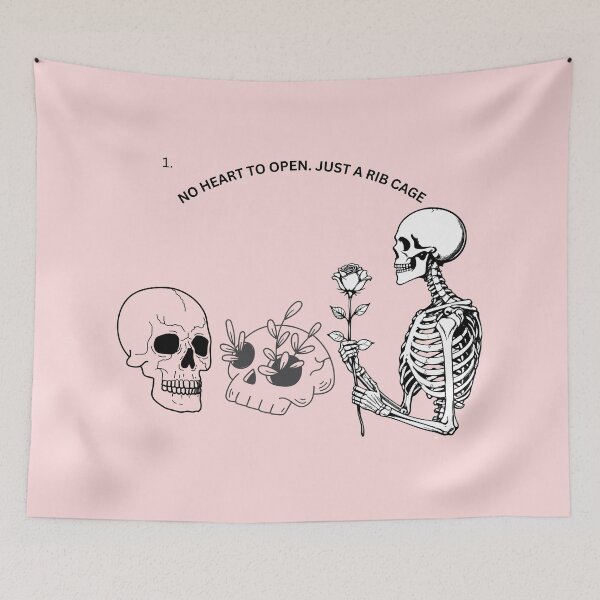 Item preview, No Heart Just A Rib Cage - Funny Skeleton Heartbreak Meme designed and sold by alalame.