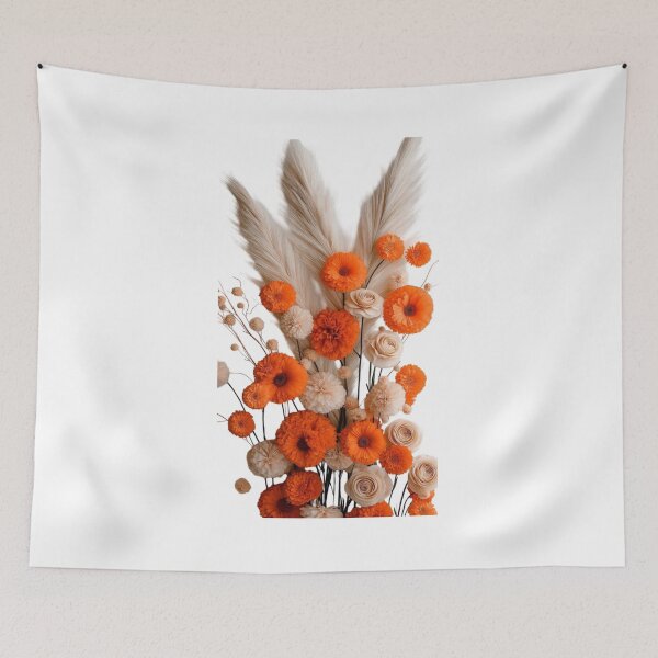 Item preview, Boho Dried Orange Flower Bouquet designed and sold by animenosekaiii.
