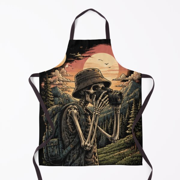 Item preview, Skeleton Nature Photographer Adventure Hiking Graphic designed and sold by SkeletonMood.