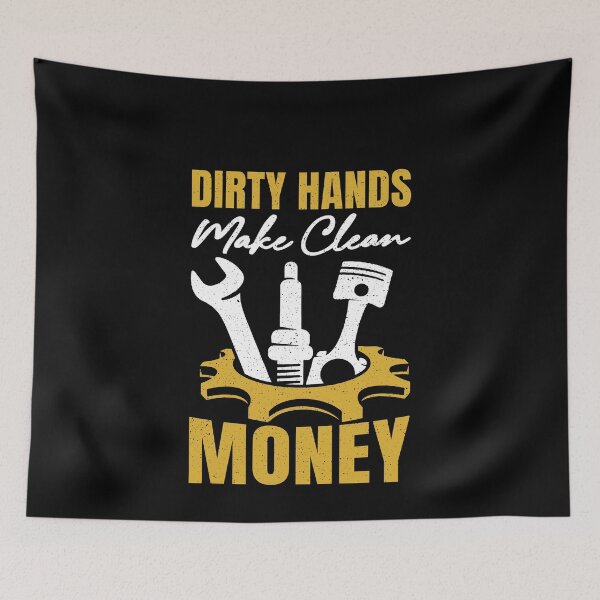 Item preview, Dirty Hands Make Clean Money Mechanic Automotive Technician Car Repair designed and sold by PopStars1993.