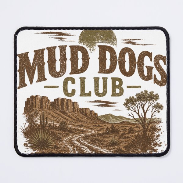 Item preview, Mud Dogs Club Funny Dirty Dog Off-Road Tee designed and sold by CurlyDogDesigns.