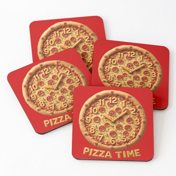 Item preview, Pizza Time– Creative Food Art “Pizza Clock” Design designed and sold by Ar0undTheW0rld.