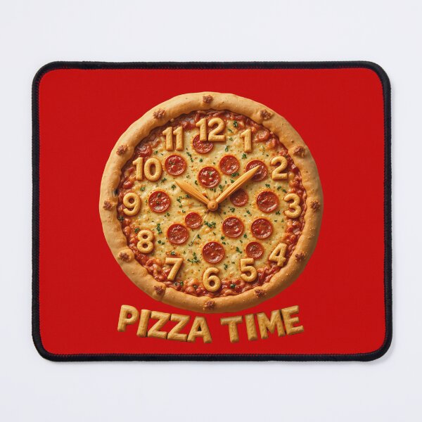 Item preview, Pizza Time– Creative Food Art “Pizza Clock” Design designed and sold by Ar0undTheW0rld.