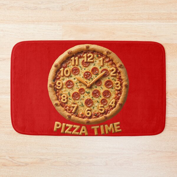 Item preview, Pizza Time– Creative Food Art “Pizza Clock” Design designed and sold by Ar0undTheW0rld.