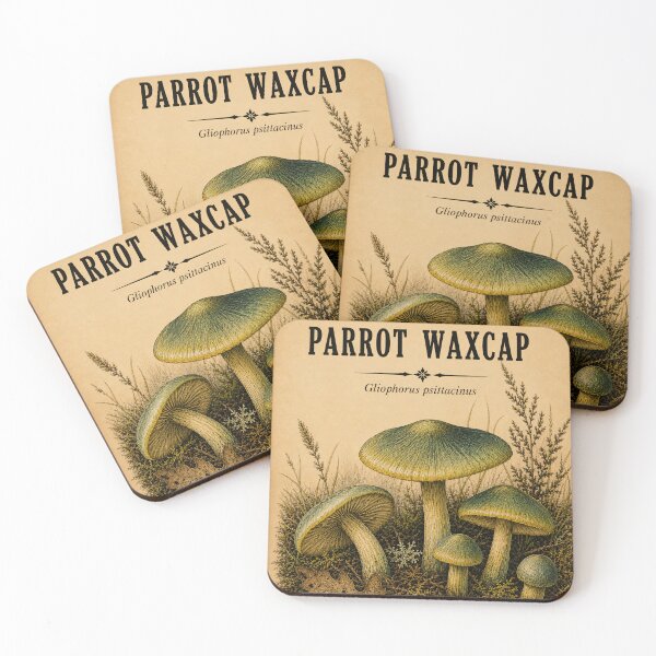 Item preview, Parrot Waxcap Mushroom designed and sold by StudioBloodmoon.