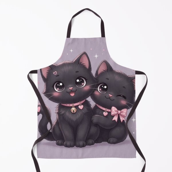 Item preview, Two Adorable Black Kittens with Pink Bows and Hearts designed and sold by Pioneer Spirit Market.