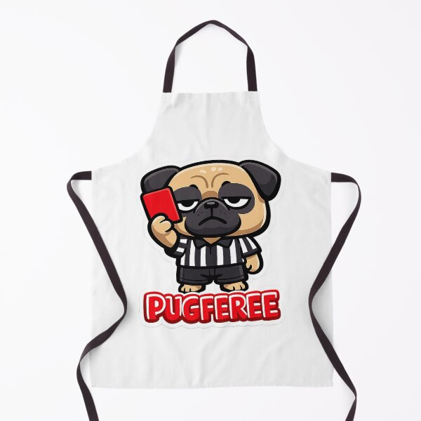 Item preview, Pugferee Funny Pug Dog Soccer Referee Red Card Sticker designed and sold by ProudPugClub.