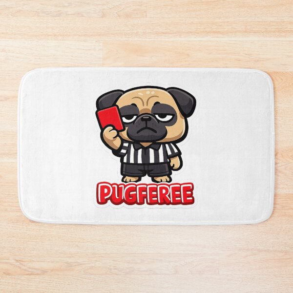 Item preview, Pugferee Funny Pug Dog Soccer Referee Red Card Sticker designed and sold by ProudPugClub.