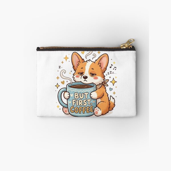 Item preview, Funny Corgi But First Coffee Shirt, Sleepy Corgi Coffee Lover Tee, Cute Corgi Gift for Coffee and Dog Lovers designed and sold by Wearable Canvas...