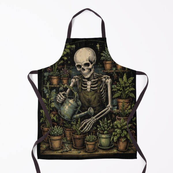 Item preview, Skeleton Gardener Watering Plants Gothic Garden Graphic designed and sold by SkeletonMood.