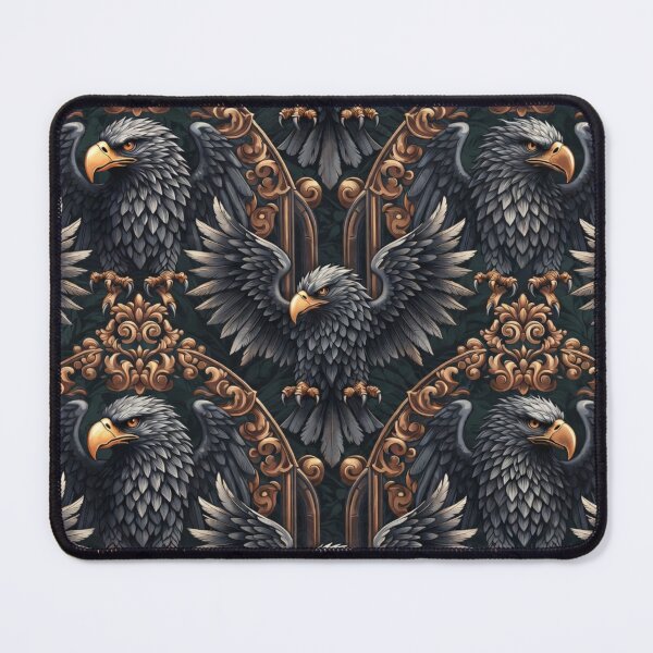 Item preview, Dark Gothic Raven Ornamental Pattern designed and sold by IntelliMindDesigns.