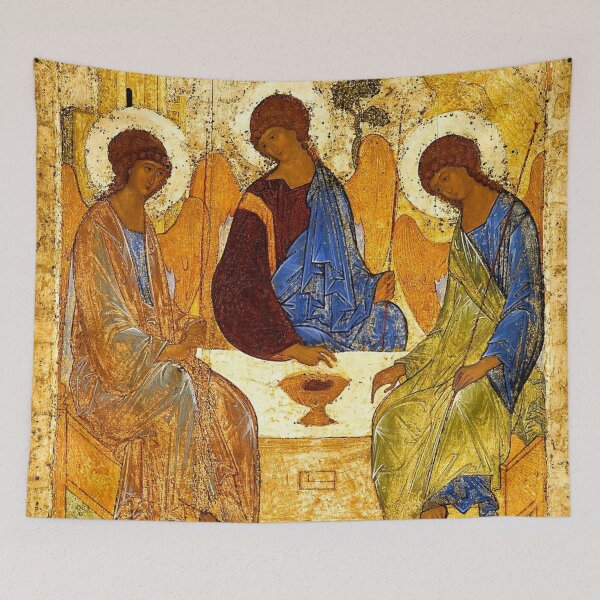 Item preview, Spiritual Halos Andrey Rublev Painting The Holy Trinity designed and sold by BuckaBaby.