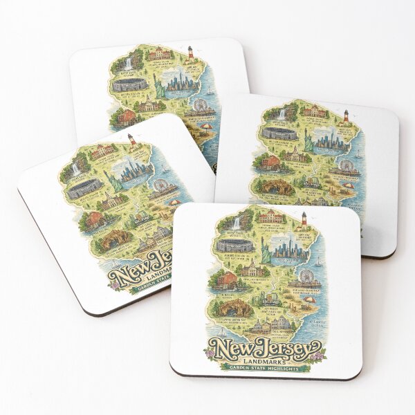 Item preview, New Jersey Landmarks: Garden State Highlights designed and sold by Fabrifrank.