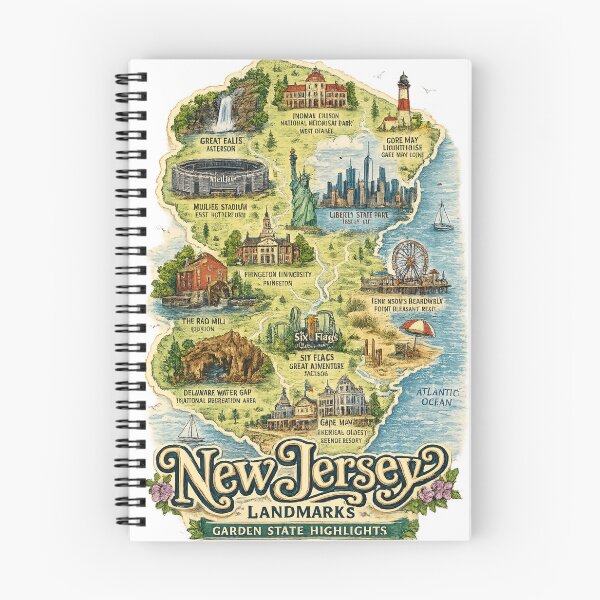 Item preview, New Jersey Landmarks: Garden State Highlights designed and sold by Fabrifrank.