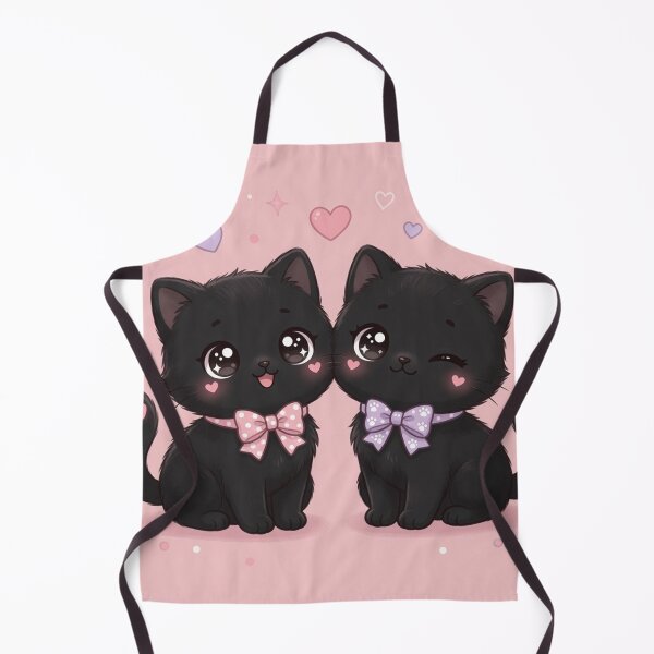 Item preview, Two Black Kittens with Pink and Purple Bows on Pink Background designed and sold by Pioneer Spirit Market.